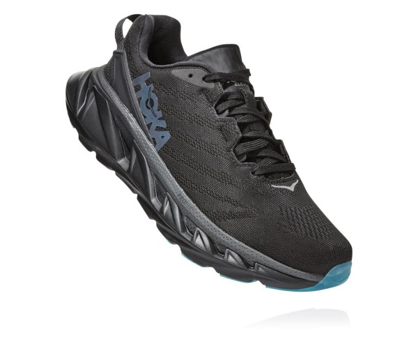 Hoka One One Elevon 2 Womens UK - Black / Grey Road Running Shoes - VJAIE3648